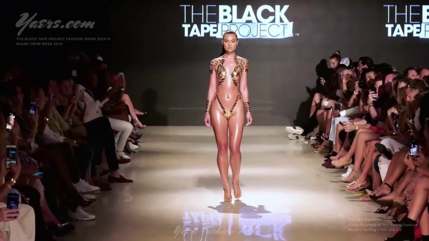 The Black Tape Project Swimwear Tape Art Fashion show Miami Swim week 2019