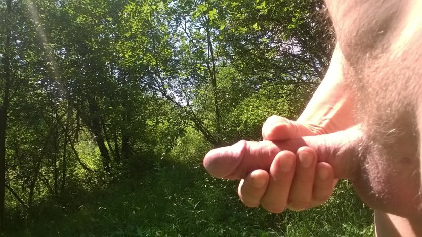 Подрочила парню на природе